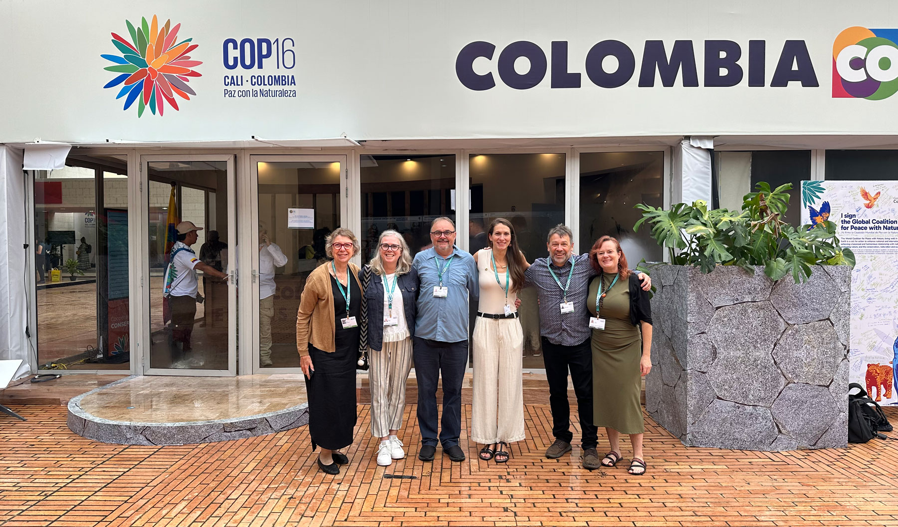 CPAWS delegation taking a picture in front of the COP16 building