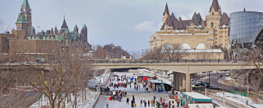 Rideau canal in winter