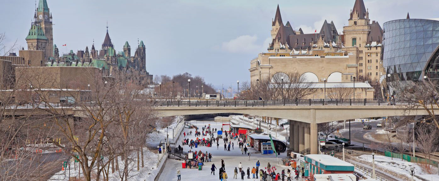Rideau canal in winter