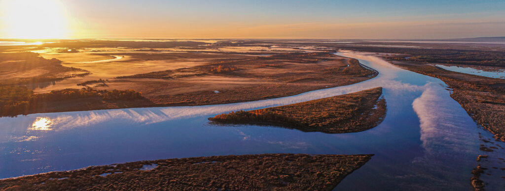 Landscape at sundown